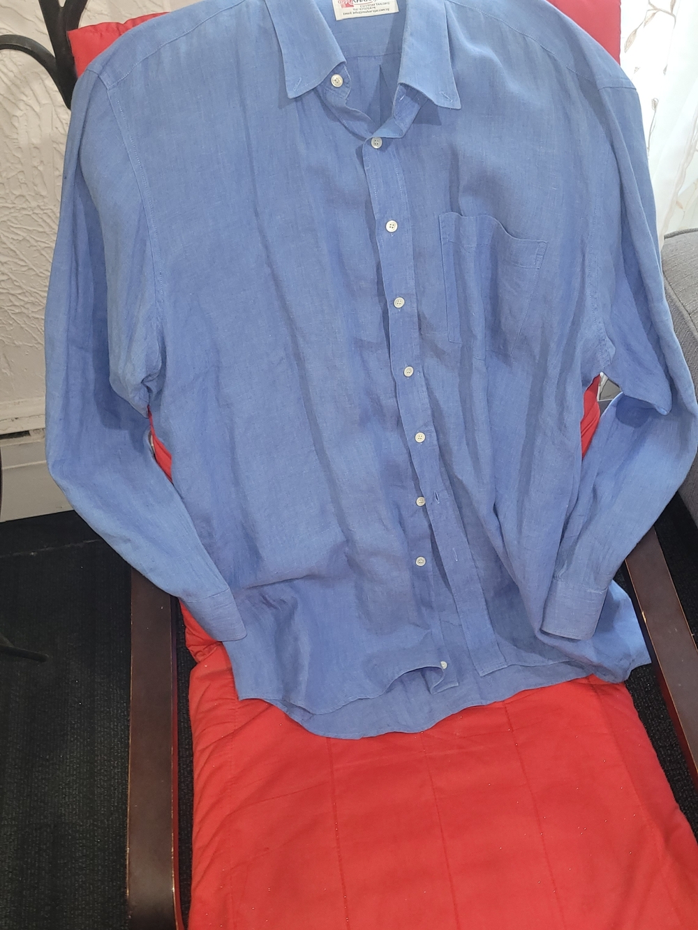 Light Blue Casual Long-Sleeve Button-Up Shirt by. Line